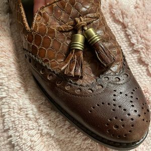 Stuart Weitzman Brown Leather Loafers